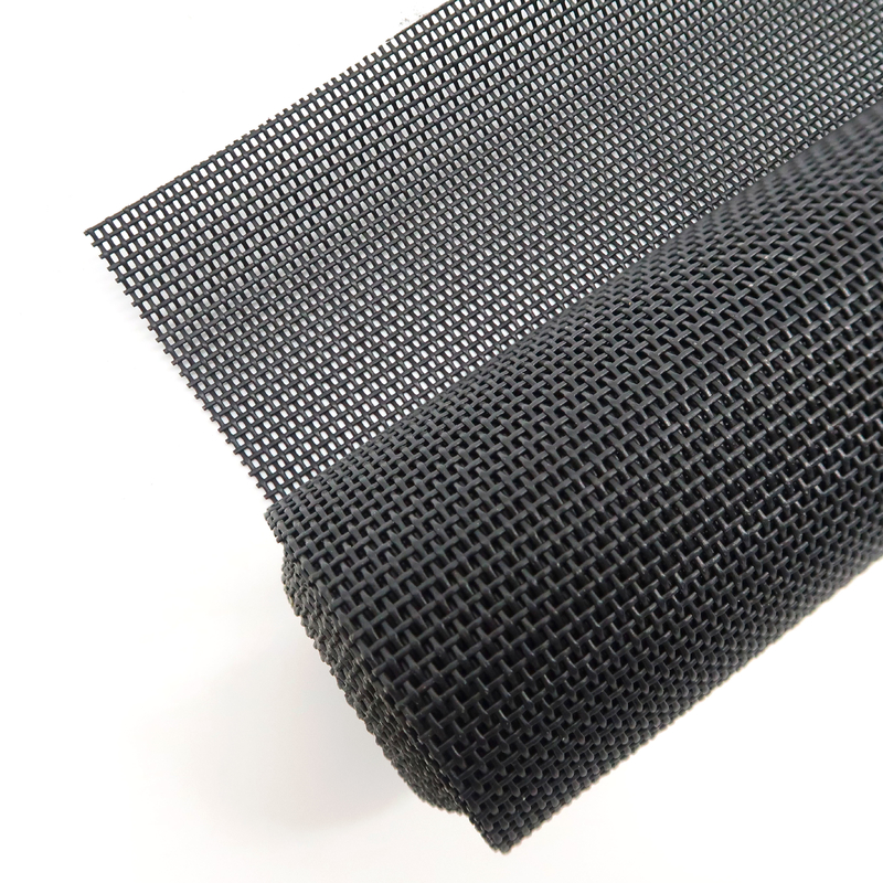 가시성 가벼운 280g/m2 PET Mesh Screen 15x11 Mesh Count for Wide Coverage 검은색과 회색