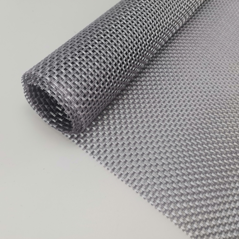 280g/m2 0.35mm 검은색 및 회색 폴리에스터  Mesh Screen 30m-100m 길이 15x11 Mesh Count
