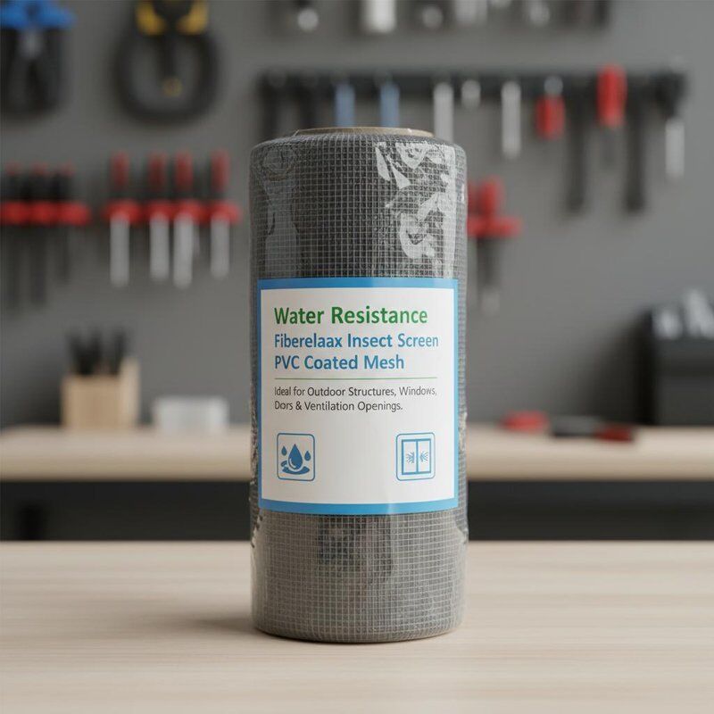 물 저항 유리 섬유 곤충 스크린 PVC 코팅  Mesh 야외 구조물에서 이상적인 창문 문과 환기 열