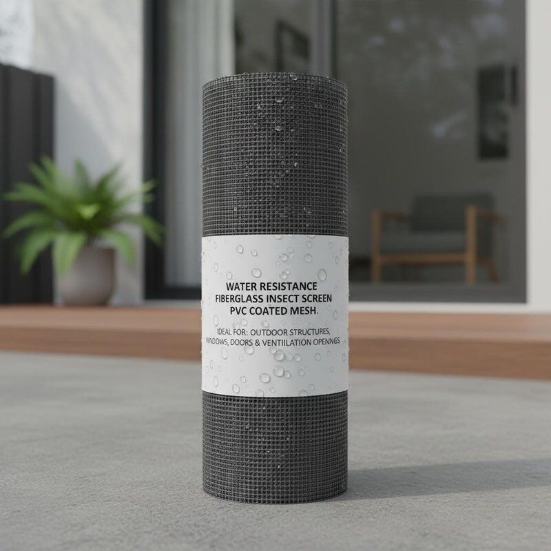 물 저항 유리 섬유 곤충 스크린 PVC 코팅  Mesh 야외 구조물에서 이상적인 창문 문과 환기 열