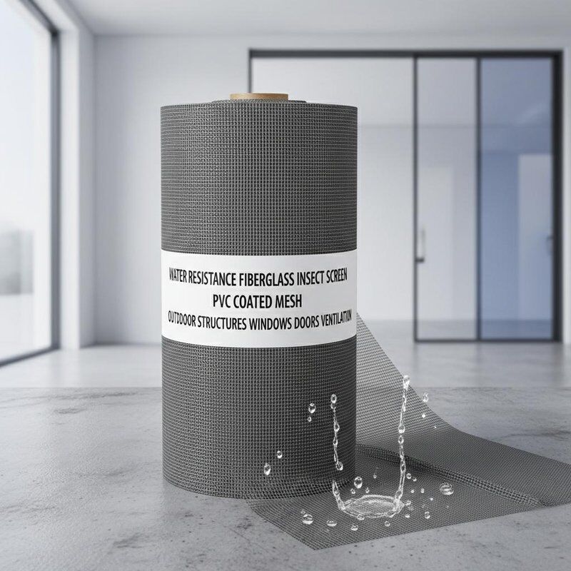 물 저항 유리 섬유 곤충 스크린 PVC 코팅  Mesh 야외 구조물에서 이상적인 창문 문과 환기 열